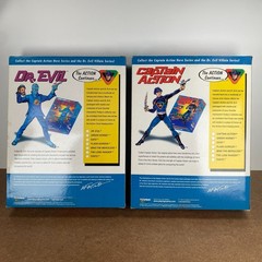 Playing Mantis Captain Action & Dr. Evil Action Figures 1998 Lot of 2 Boxed
