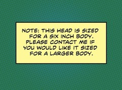 Sprang Boy Action Figure Head 1:9 or 1:6 Mego