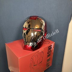 Autoking Iron Man MK5 Helmet Electronic Voice Activated Open&Close Gold Mask NEW