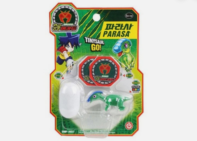 Dino Mecard Tinysaur PARASA Parasaurolophus Dinosaur Transforming Robot Figure