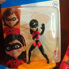 Lot 3 The Incredibles micro collection Elastigirl violet Toy Figure Cake Topper