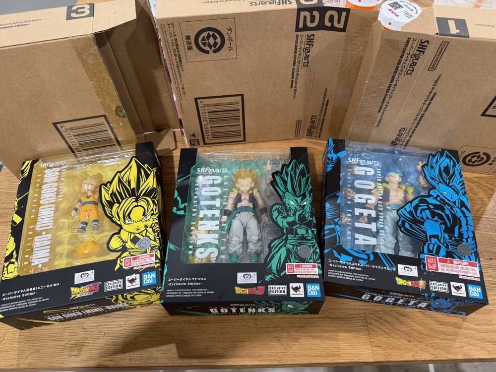2026 SDCC ExclusiveSET OF3 Dragon Ball: Gogeta, Gotenks, Son Goku Ships Monday