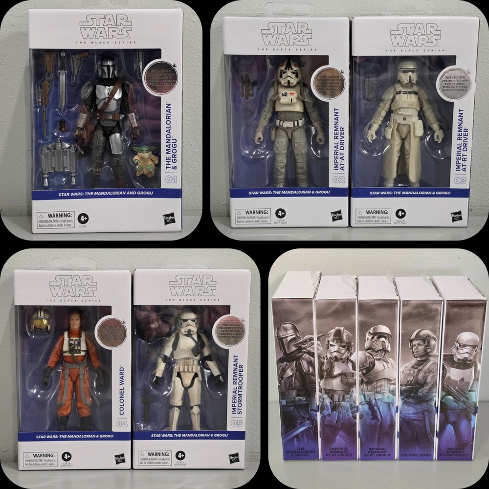 Star Wars Black Series Mandalorian and Grogu First Edition 5x COMPLETE SET NEW