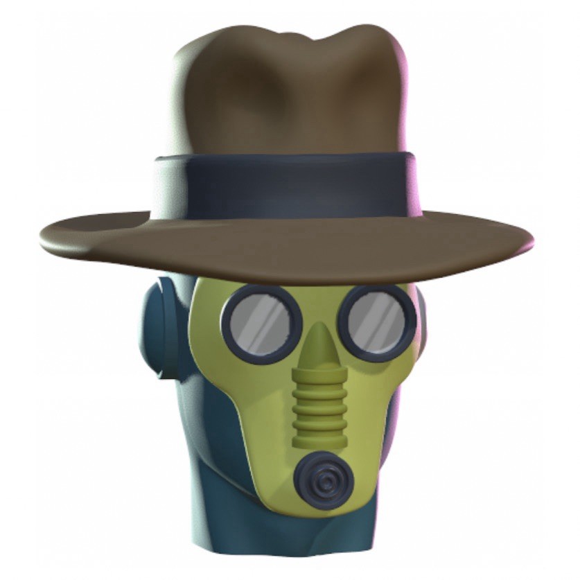Gas Man Action Figure Head 1:9 or 1:6 Mego