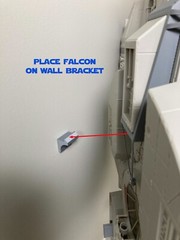 Wall Mount Bracket for Star Wars BMF Millennium Falcon 2008 TLC VC Smugglers Run