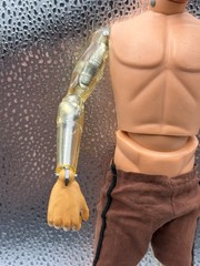 Mike Powers Atomic Man 12″ Complete GI Joe 1975 Hasbro Action Figure MISSING ARM