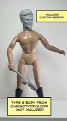 Blowhard Man Custom Action Figure Head 1:9 or 1:6 Mego