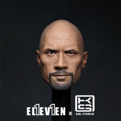 EK01B: Eleven x Kai Studio 1/6 Dwayne Johnson Rock head (beard) for 12″ figure
