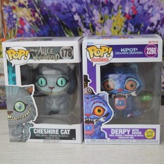 DERPY TIGER & CHESHIRE CAT Kpop Demon Hunters Funko Pop Lot Figure Alice 178