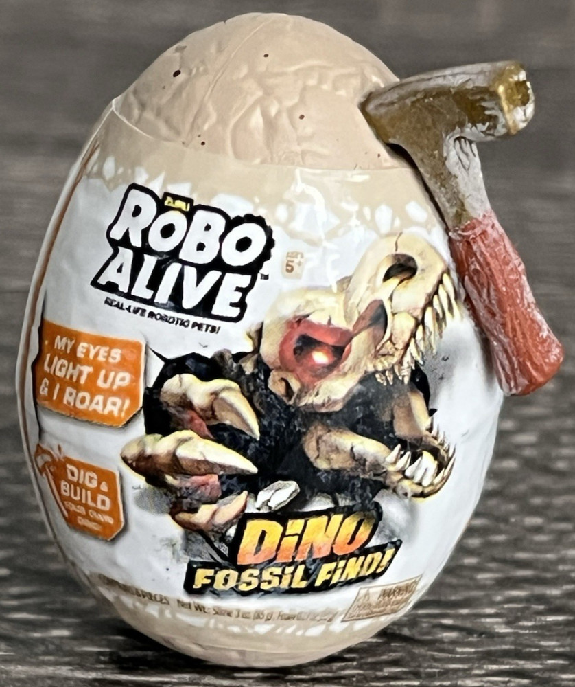 ZURU Robo Alive Dino Fossil Find Surprise Robotic Dinosaur Egg Toy New FREE SHIP