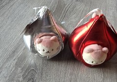 2 ~ Kittiroll / Hershey’s Kisses Red/ Silver CUTE KITTENS Plush NWT