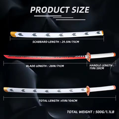 LED Light Up Fantasy Cosplay Prop Sword with Sheath Belt Holder