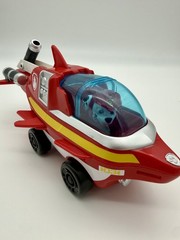 PAW Patrol Deluxe Vehicle Lot Chase Jet Marshall Aqua Pups Rubble Dino + Figures