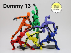 Dummy 13 8-inch Figure – Very Poseable, Custom Colors & Types, Many Accessories