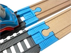 TrackMaster and Wooden Railway Adapters – 2pc Light Blue, Perfect for Ages 3+