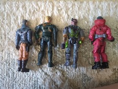 Vintage 2003 Lanard The Corps 4” Action Figures Fully Jointed Lot Of 4