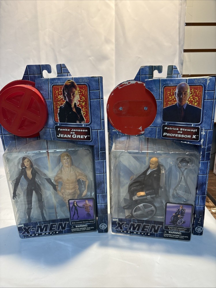 X-Men The Movie 2000 Lot Of 2 Professor Xavier Patrick Stewart + Jean Grey Famke