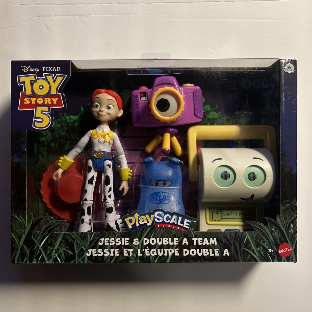 Toy Story 5 Playscale Jessie & the “Double A Team” Action Figure 4-Pack w/Atlas