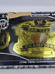 WWE Batista & Rey Mysterio Tag Team Championship Belt Figure Set New -torn pack
