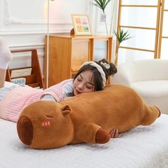 Kawaii Capybara Plush Toy Stuffed Capibara Fluffy Doll Long Sleep Soft Pillow