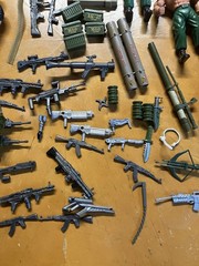 Vintage 1980s Coleco Rambo Force of Freedom 13 Figure Lot Vehicles Playset