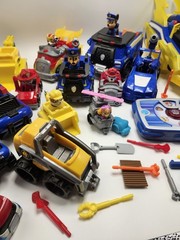 Huge Paw Patrol Vehicle Figure Toy Lot Chase Marshall Rubble Skye Boat Mission