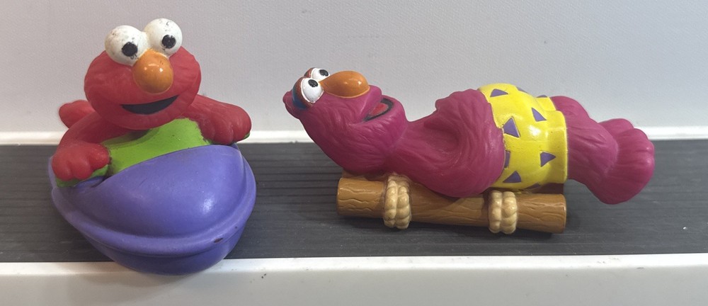 Hensons Sesame Street Bath Time Friends Elmo and Telly Monster Toys 3″ Toddler