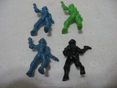 4 – Archer Ajax 1950s Hard Plastic Spacemen Figures