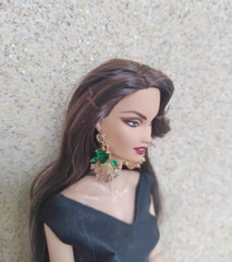 1/6 Scale Handmade Feather/Fan Earrings Model For 12” Female Action Figure Body