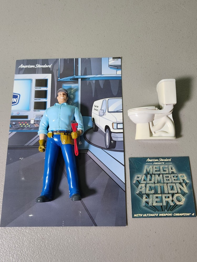 Action Hero American Standard Mega Plumber Action Figure 2007 Used