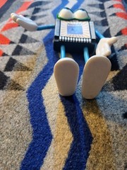 Vtg Motorola Android Power PC Promotional Bendie Chip Figure Guy Advertising