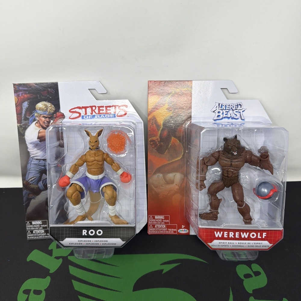 SEGA Jakks Pacific Altered Beast Werewolf Streets Of Rage Roo Figure Lot