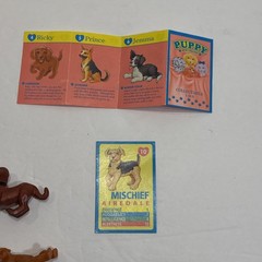 Vintage 1993 Puppy In My Pocket Figure Card Lot Ricky Labrador Mischief Terrier