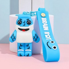 2026 Anime Steal A Brainrot Blue 67 Sahur Keychain Pendant Gift Toy