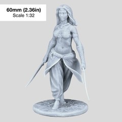 Action Figure Arabian dancer Collectible Miniature Unpainted 1/32 scale 60mm