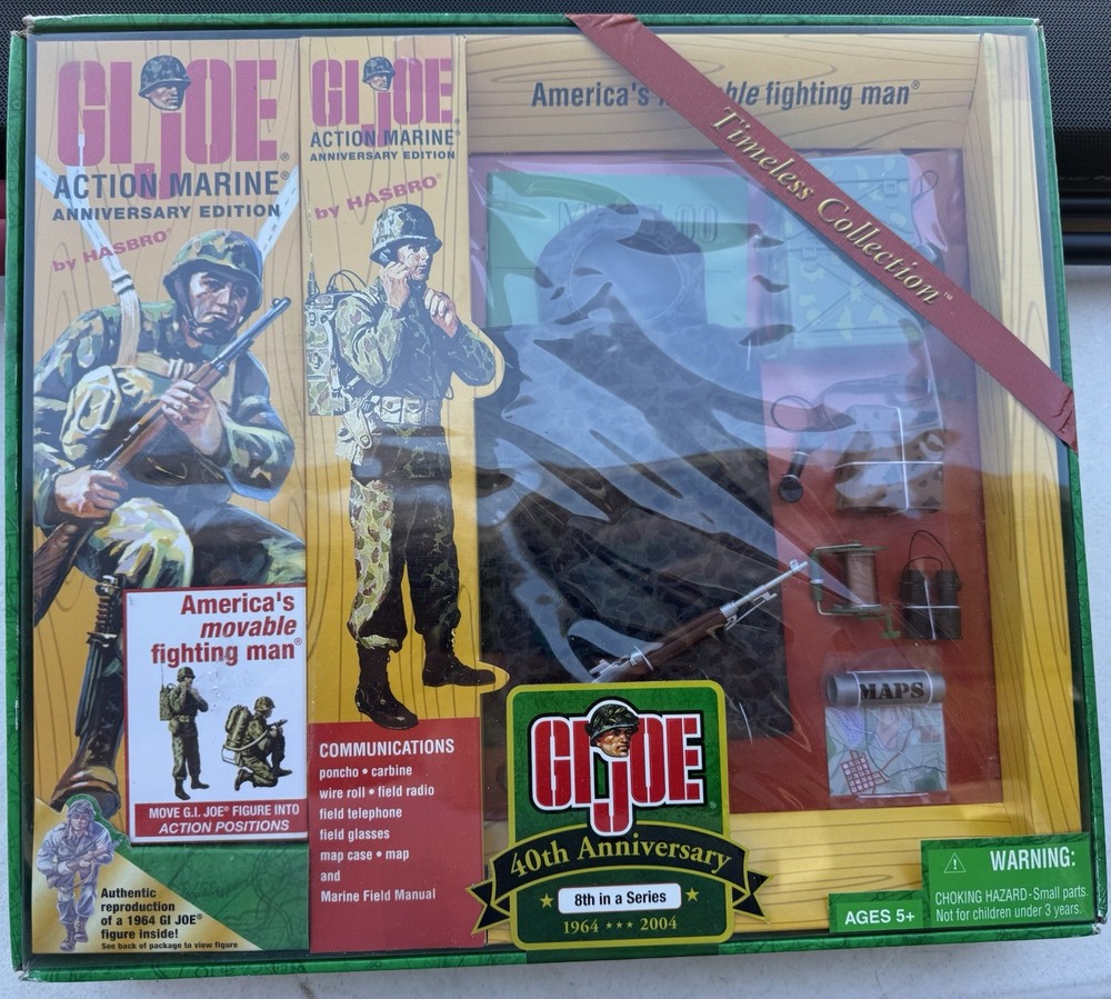 GI Joe Action Marine 40th Anniversary 3rd in a Series 12″ Figure Hasbro 2003 NIB