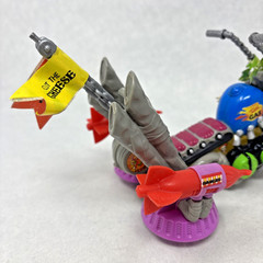 Teenage Mutant Ninja Turtles ’90 Psycho Cycle Motorcycle w/ Zip Cord 95%COMPLETE