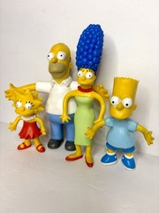 Vintage 1990 The Simpsons Jesco Bendable PVC Figures Lot – BART LISA HOMER MARGE
