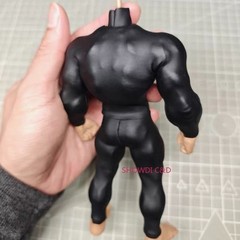 1/12 Scale Black Jumpsuit Model for 6” Romankey X COWL Big Guy Action Figure