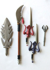 Vintage Action figure Swords, Daggers, Knife Accessory lot ∆ 18 pc.
