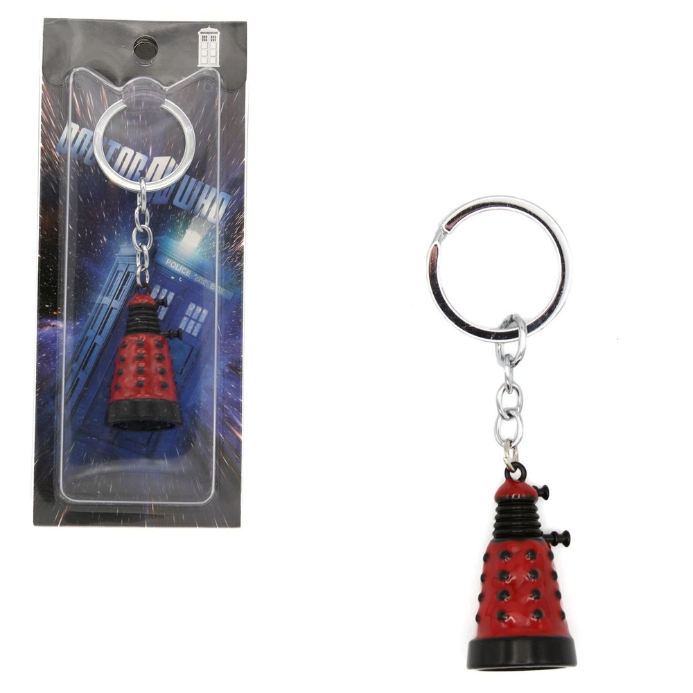RED DALEK Doctor Who 1.5 in. Keychain Action Figure (TV Series Vinyl Figurine)