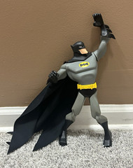 DC Comics Batman Action Figure w/ Cloth Cape Clothes Black Gray Yellow