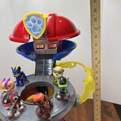 PAW Patrol Mighty Pups Lookout Tower Playset Figures Car Lights & Sound Work