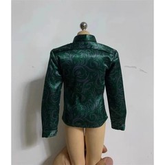 1/6 Scale Fashion Blue-green Printed Shirt Clothes Model for 12inch Male Soldier