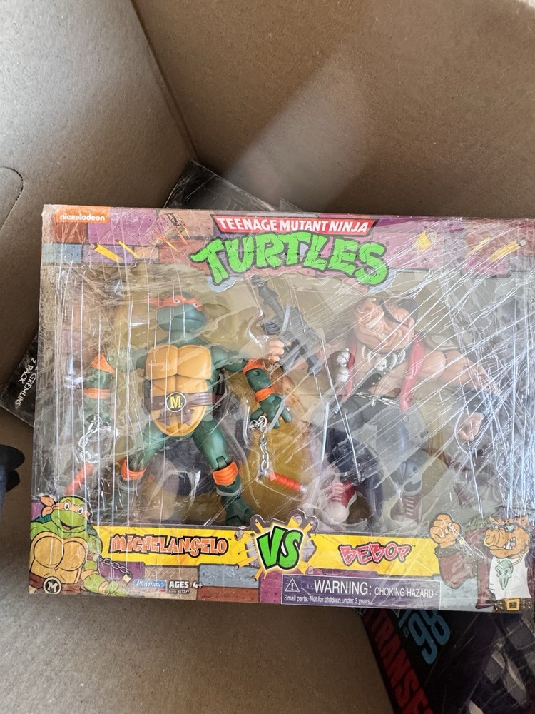 Leonardo vs Rocksteady Teenage Mutant Ninja Turtles Beboo And Mike 2 Set