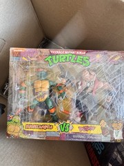 Leonardo vs Rocksteady Teenage Mutant Ninja Turtles Beboo And Mike 2 Set