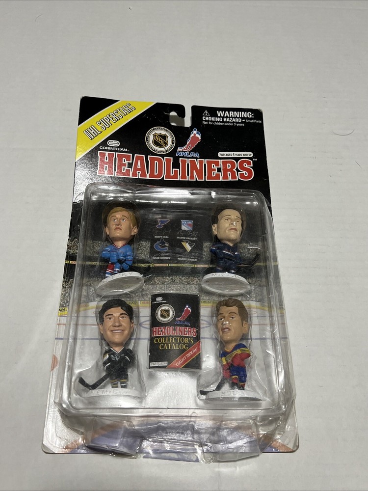 Set Of 4 1997 Headliners NHL Superstars Figures Gretzky Lemieux Hull Messier