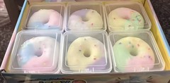 1Pcs Random Color Donut Kawaii Pastel Squishy Toy Squeeze Ball Stress Reliever