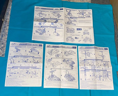 vintage G.I. GI JOE INSTRUCTIONS BLUEPRINTS LOT x4 Battle Copter Badger FREESHIP