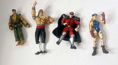 Street Fighter 4 Figure Lot Ryu Cammy Vega M Bison Round 1 Resarus Jada